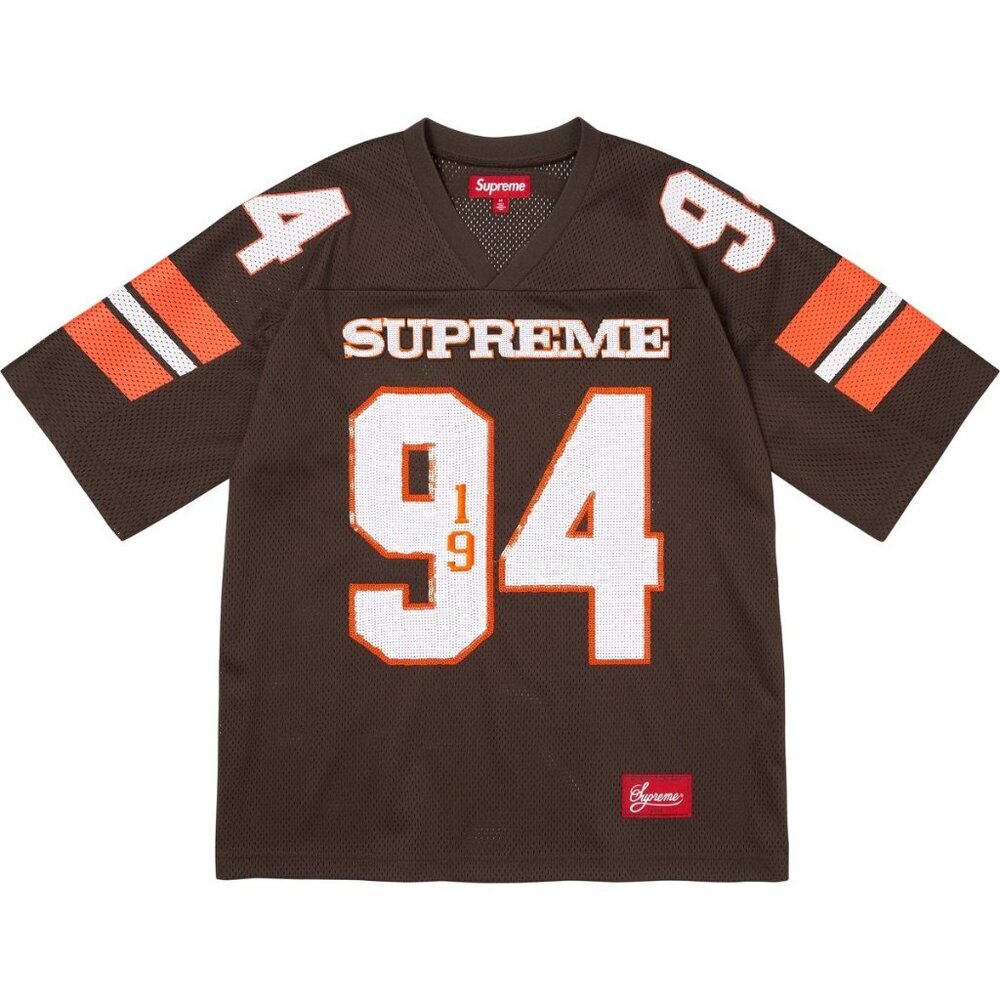SOLD- Supreme Sequin Football Jersey FW25 - BROWN/ORANGE - XXL - BRAND NEW!